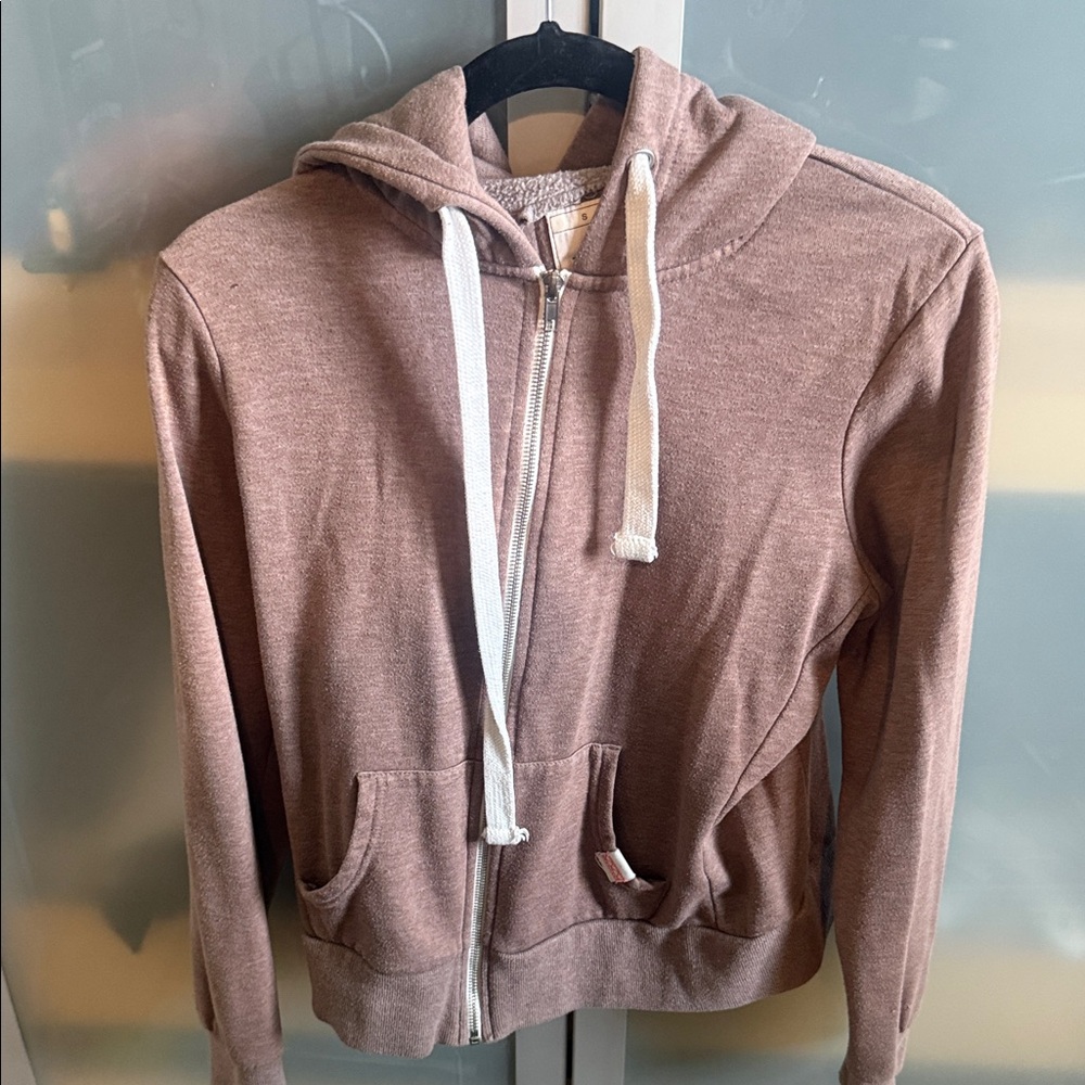 Reflex Brown Hoodie with White Accents